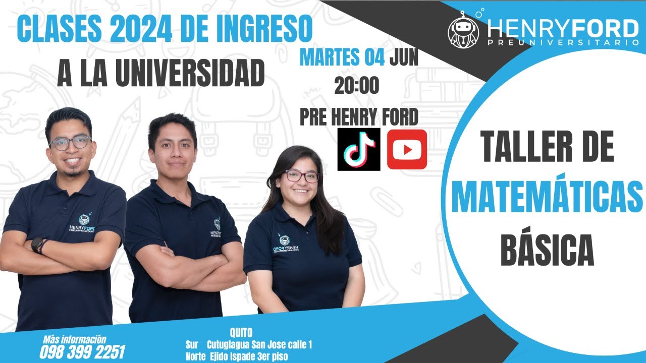 Ingreso a la Universidad 2024|Conocimientos | Taller de Matemáticas básica |Clase N°8