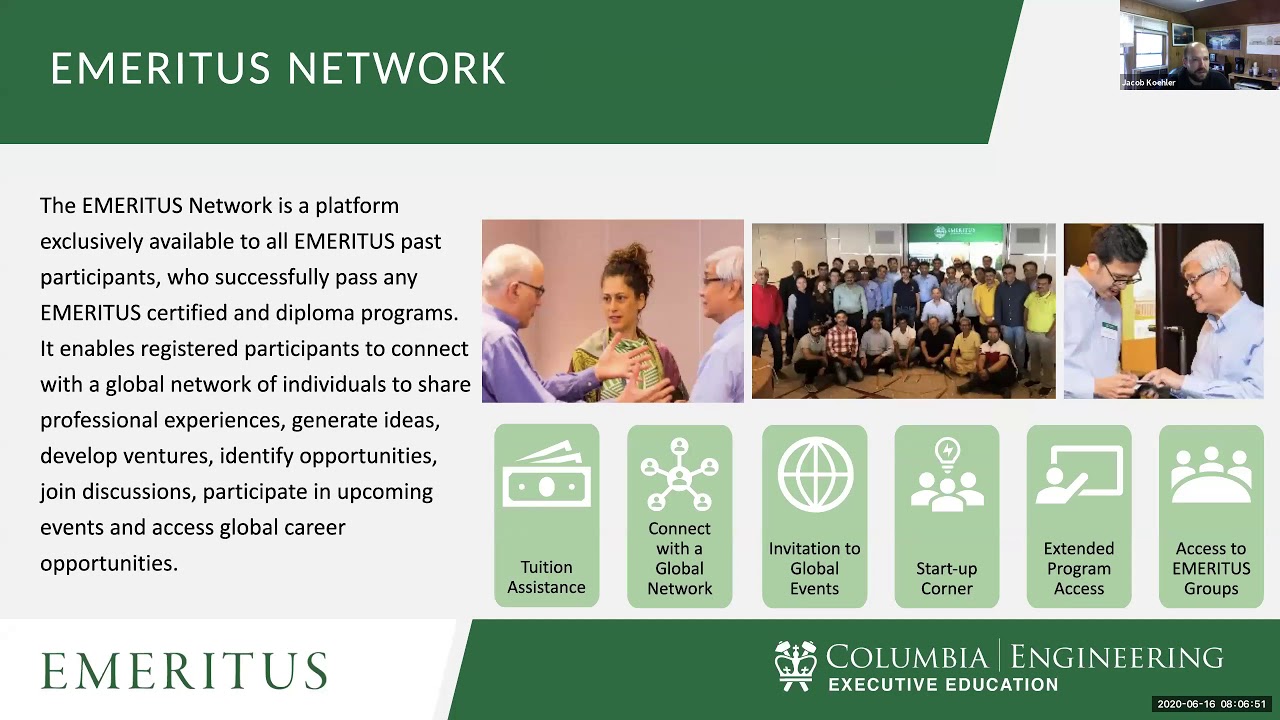 Emeritus Applied Data Science: Recording of Live Webinar