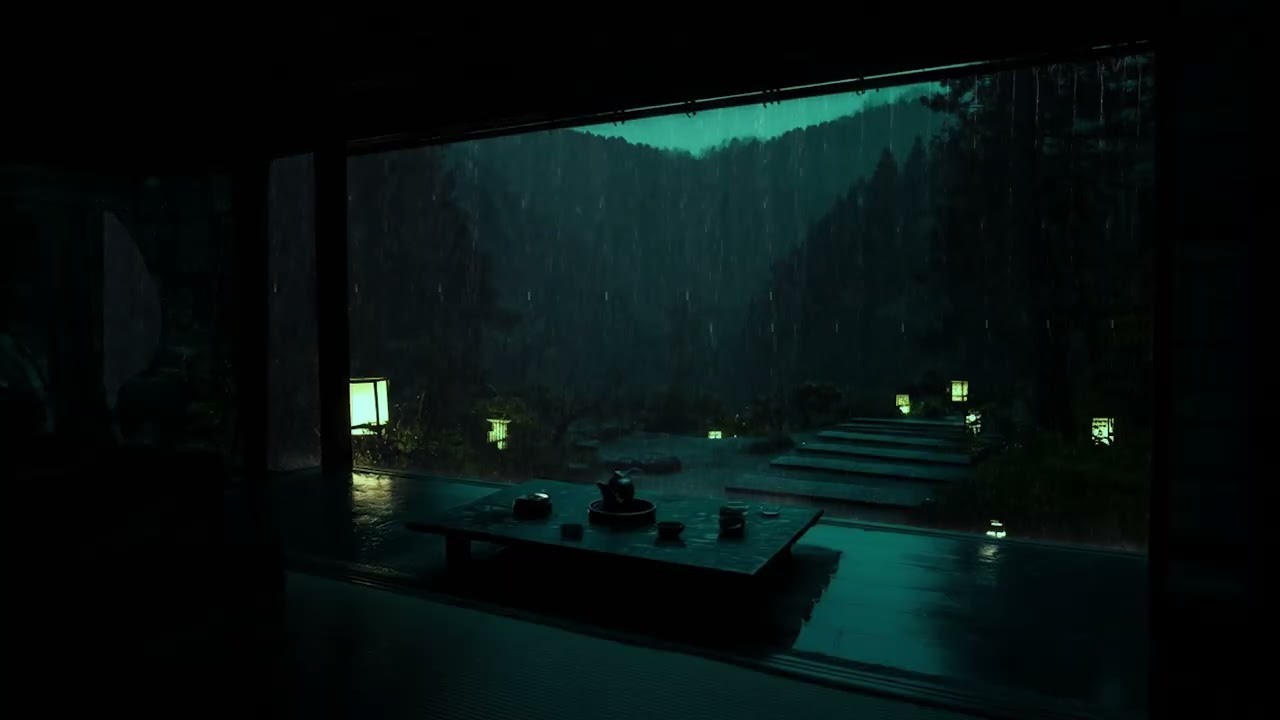 Natural Forest Rain 🌧 | Deep Sleep, Stress Reduction & Calm Night