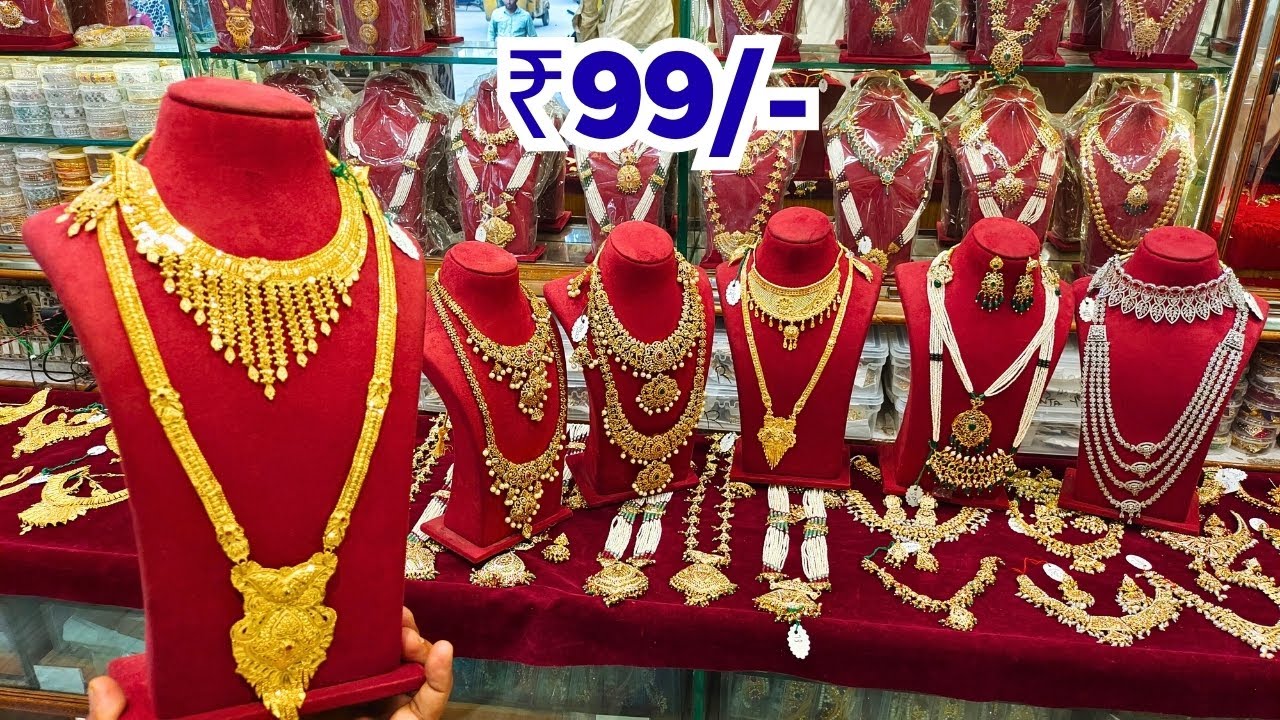 Charminar GOLD Jewellery Hand Bags Bangles | Begum Bazar Market Online Shopping