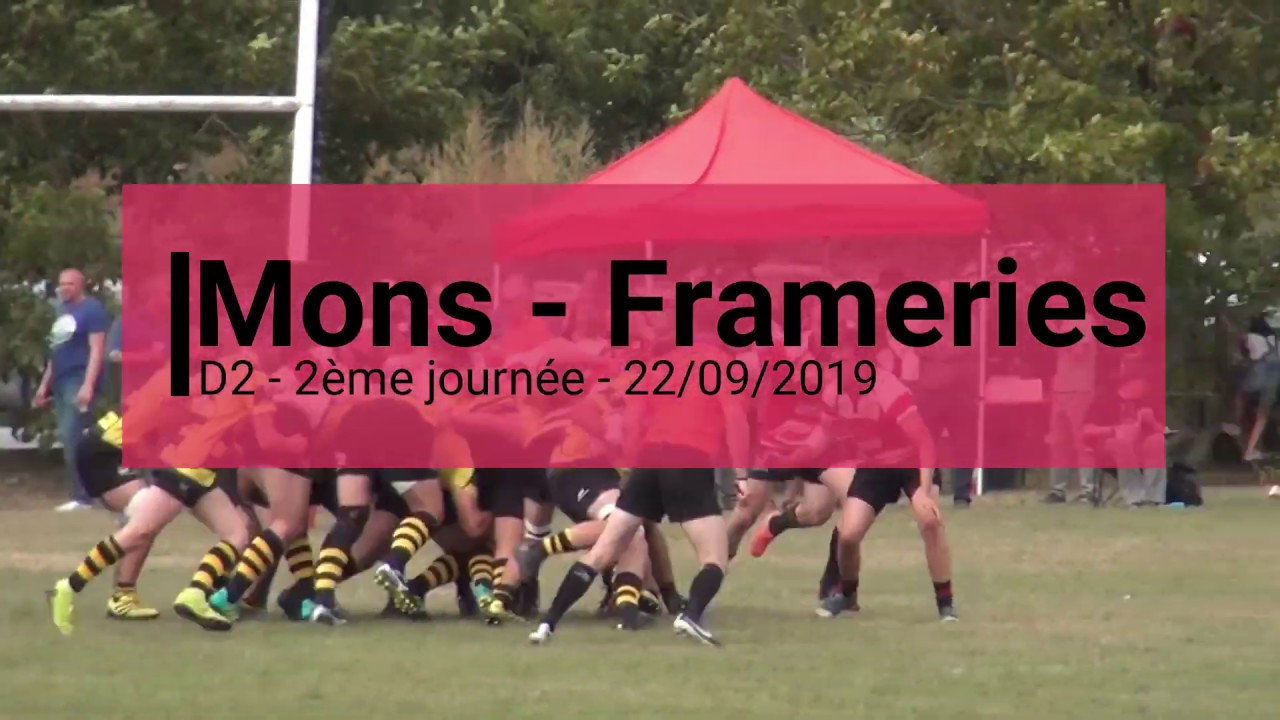 D2 - 2ème journée: Mons - Frameries 6-26 (22/09/2019)