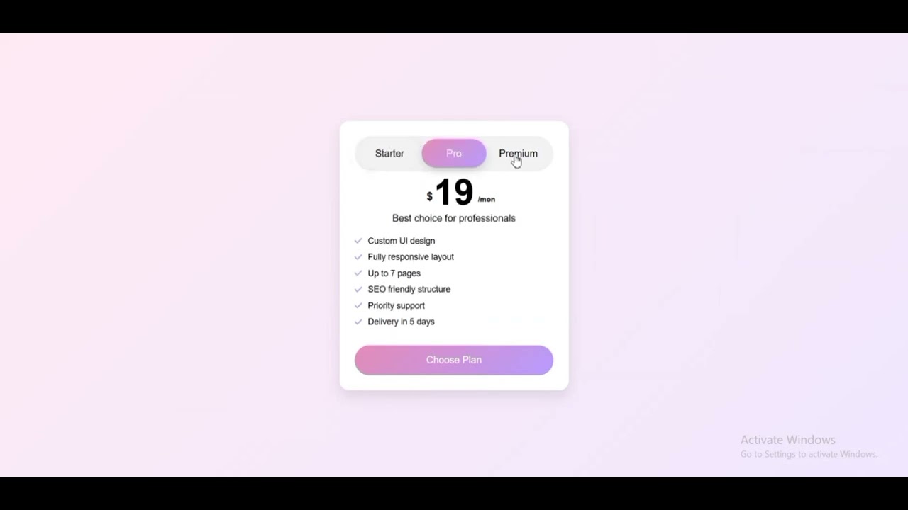 Pricing UI Pack | Discount Card & Subscription Plans (HTML CSS JavaScript)