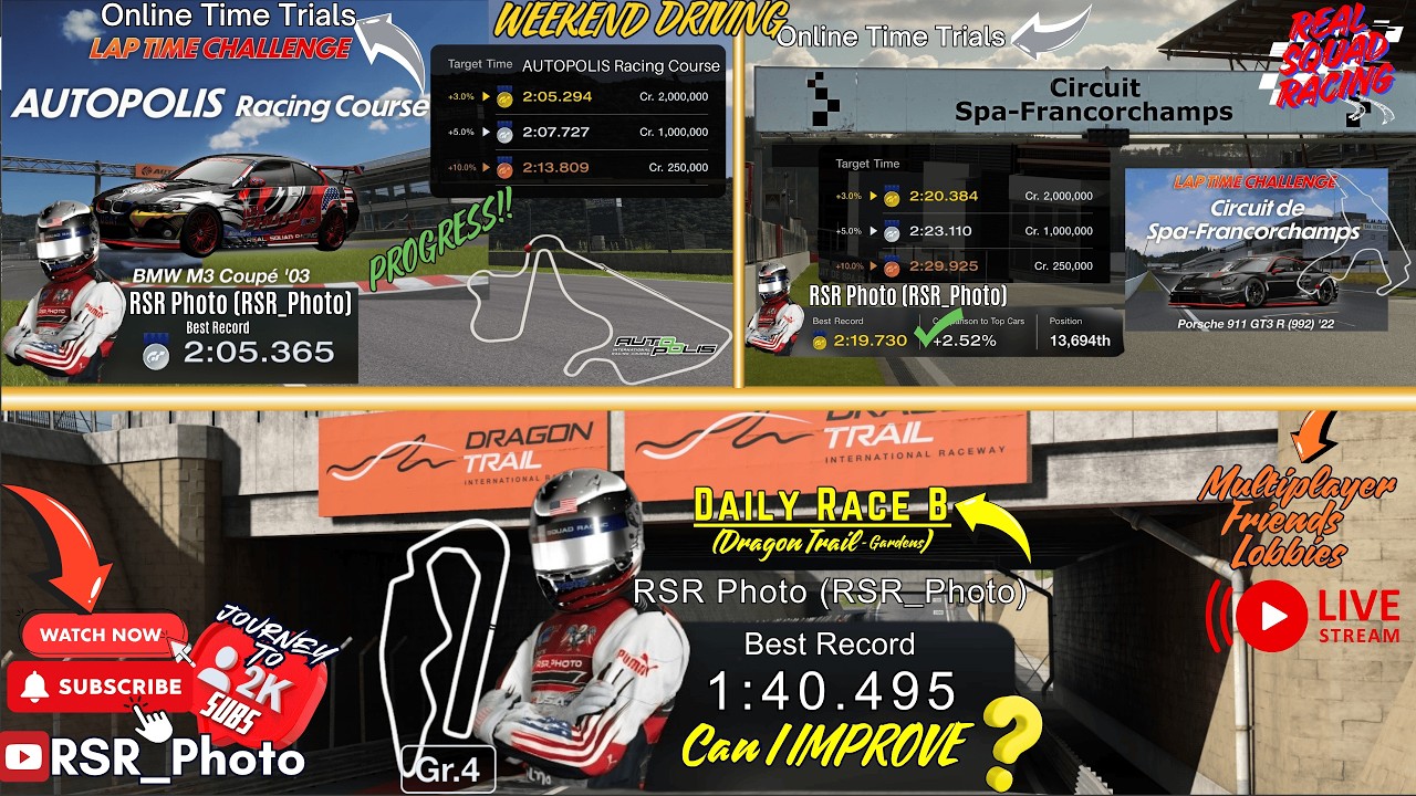 GT7 Gran Turismo 7 Vert NEW Time Trial PROGRESS, Going 4 GOLD! Can I Improve Daily Race B Quali-Lap?