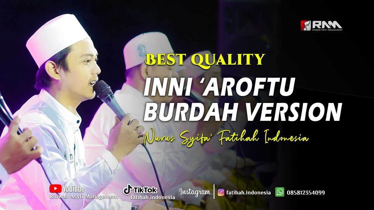 INNI 'AROFTU - BURDAH VERSION | Nurus Syifa' Fatihah Indonesia 2023