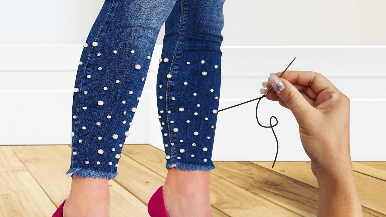 +10 de Truques Brilhantes para Transformar barra de Calça | Recycling and sewing tips for jeans