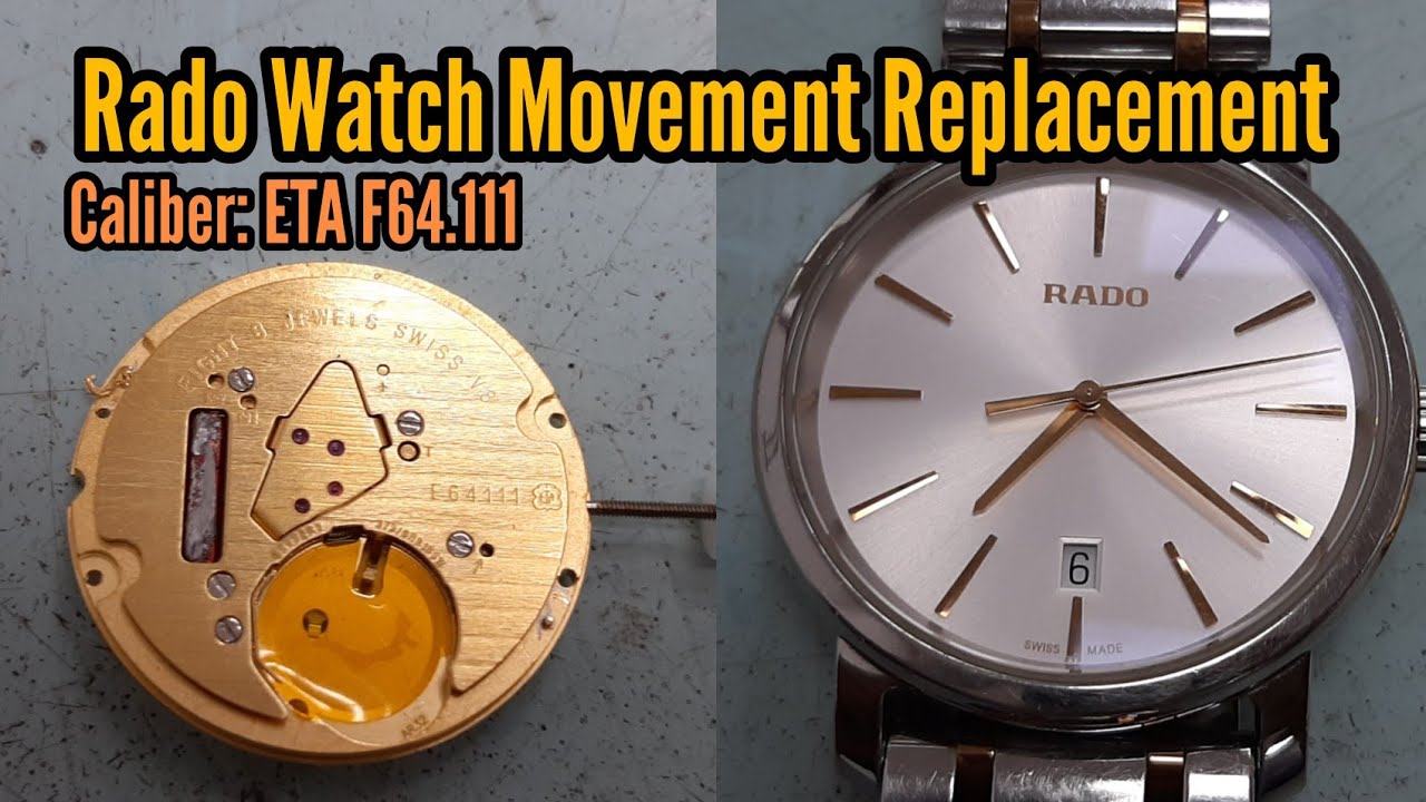 How To Change a Rado Diamaster Watch Movement Replacement Tutorial | Watch Repair Channel