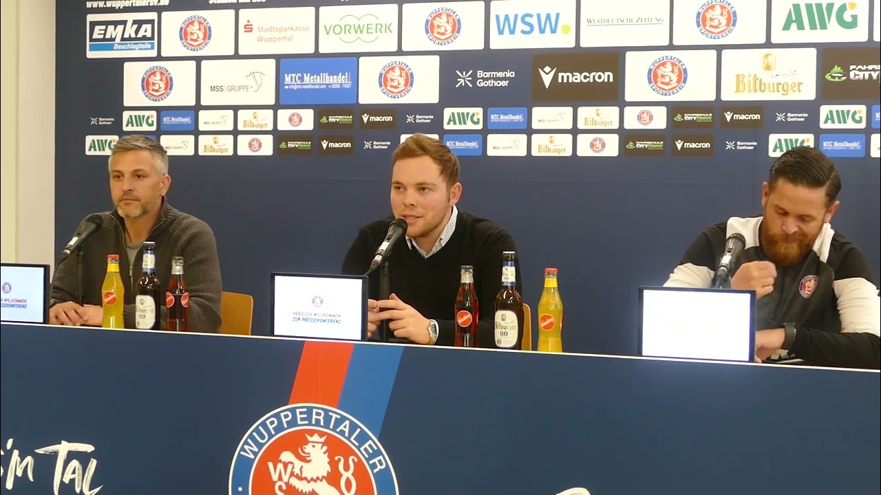 Wuppertaler SV Pressekonferenz vor dem Heimspiel gegen SSVg Velbert (Teil 2)
