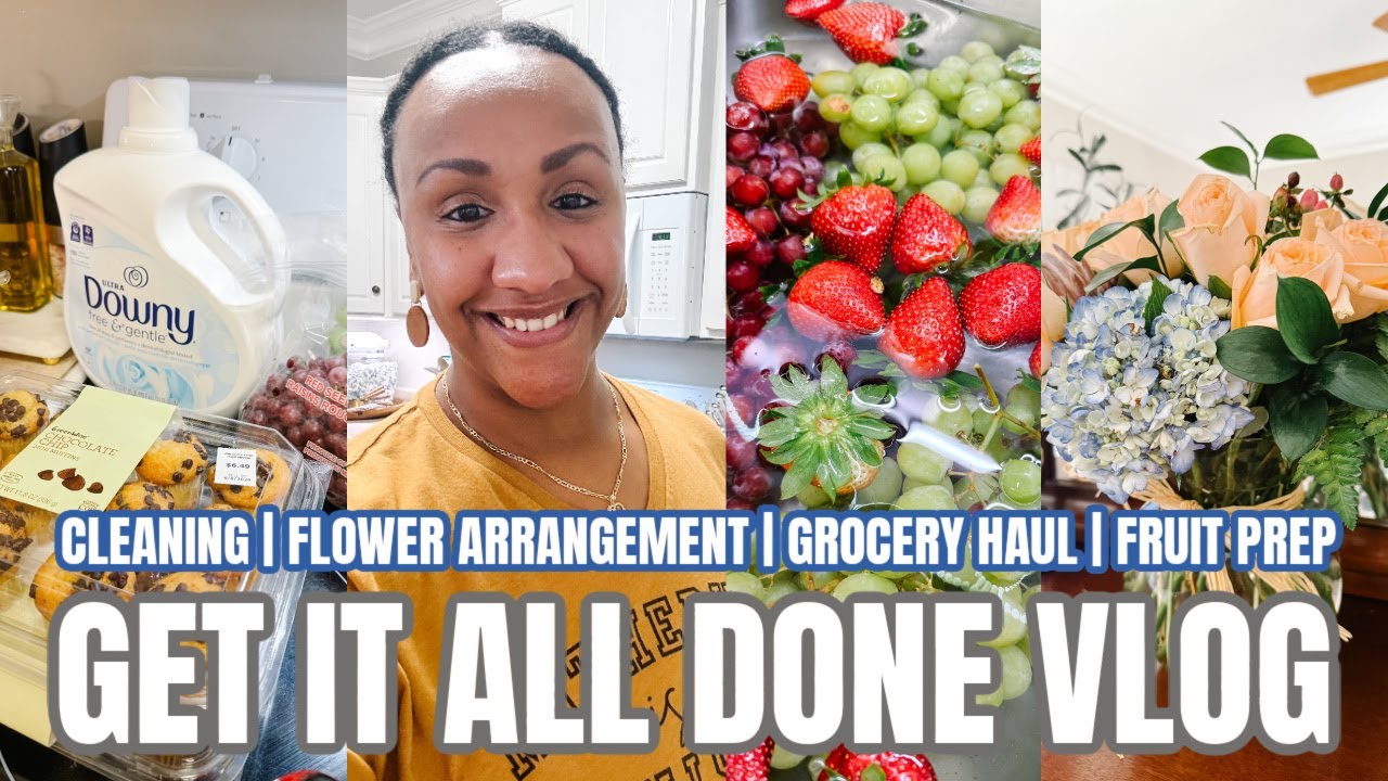 GET IT ALL DONE VLOG | CLEANING MOTIVATION | FLOWER ARRANGEMENT | PUBLIX GROCERY HAUL | HOMEMAKING