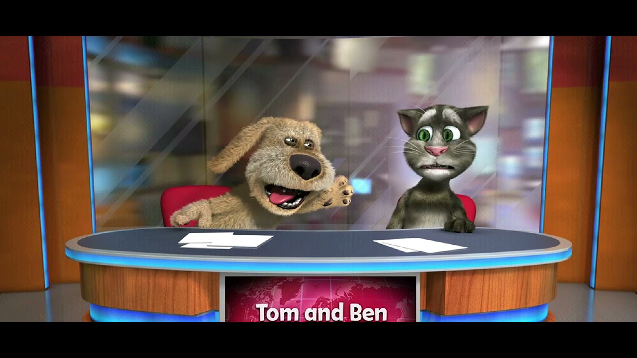 Jogando talking tom e bem notícias 