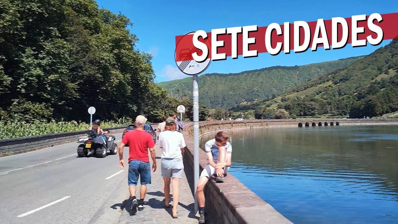 Walking Azores 🇵🇹 Lakeside Town inside Volcano Caldeira: Sete Cidades, São Miguel