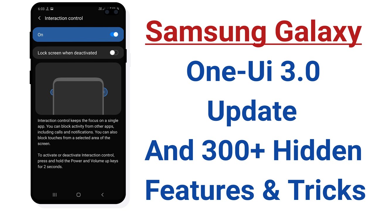 Samsung Galaxy One-Ui 3.0 Update And 300+ Hidden Features And Tips & Tricks (S10, S20,Note,10, 20)