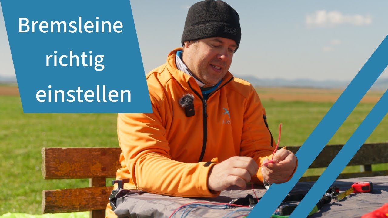 Bremsleine wechseln & einstellen - Gleitschirmfliegen lernen | Flugschule Hirondelle, Weinheim