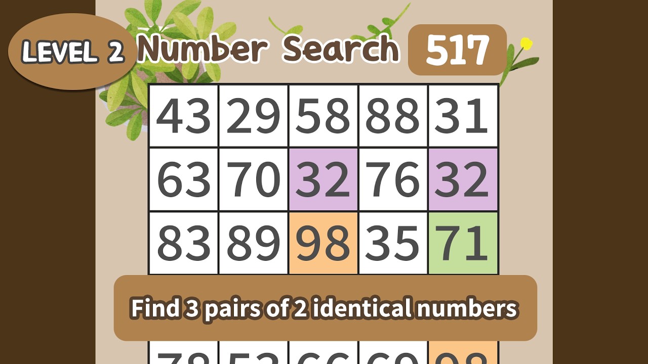Find the Pairs, Forget Dementia   2-517
