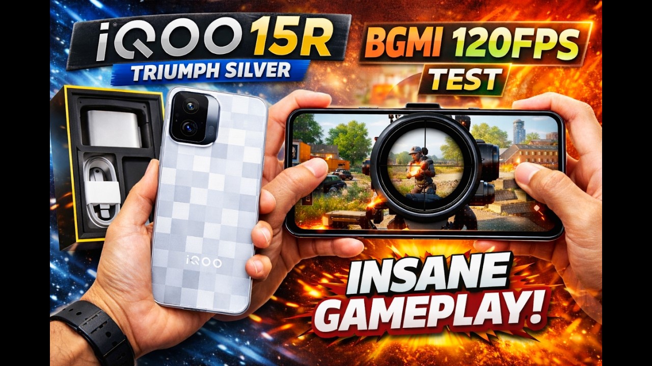 IQOO 15R bgmi test smooth+ 120fps 4X Anti-Aliasing with unboxing