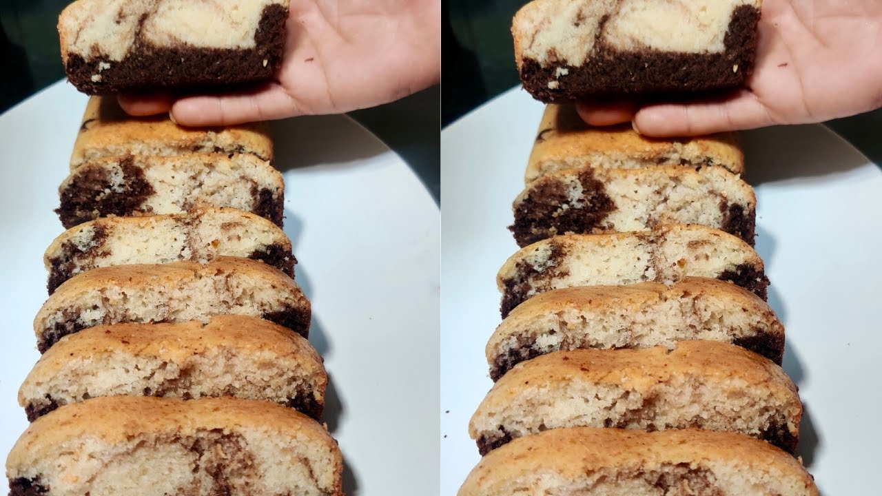 घर पर बनाएं बेकरी जैसा मार्बल केक | Marble Cake | 5 Minute Veg Recipe