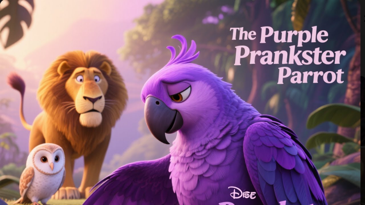 The Purple Prankster Parrot | Fun Moral Bedtime Story for Kids | MoonMagic Bedtime Stories