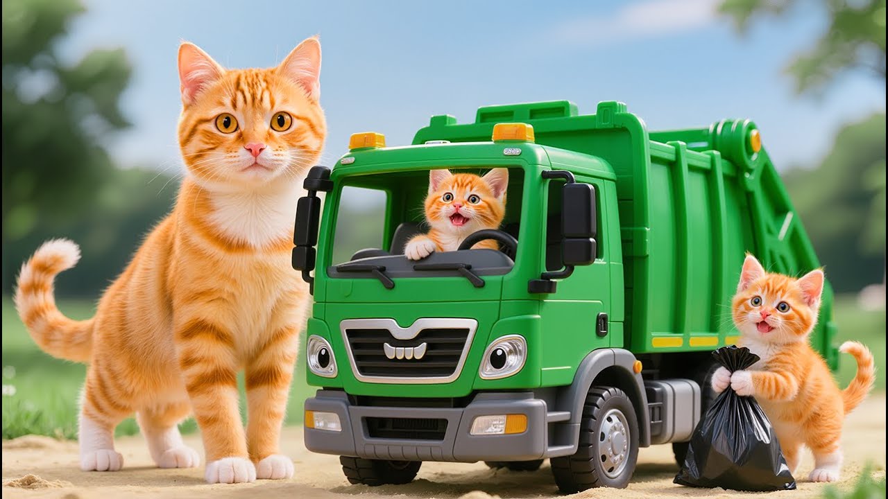 Mama Cat and Kitten Clean Up the Beach Together and Enjoy Cookies &ndash; A Heartwarming Story 🐱🌊🍪💖