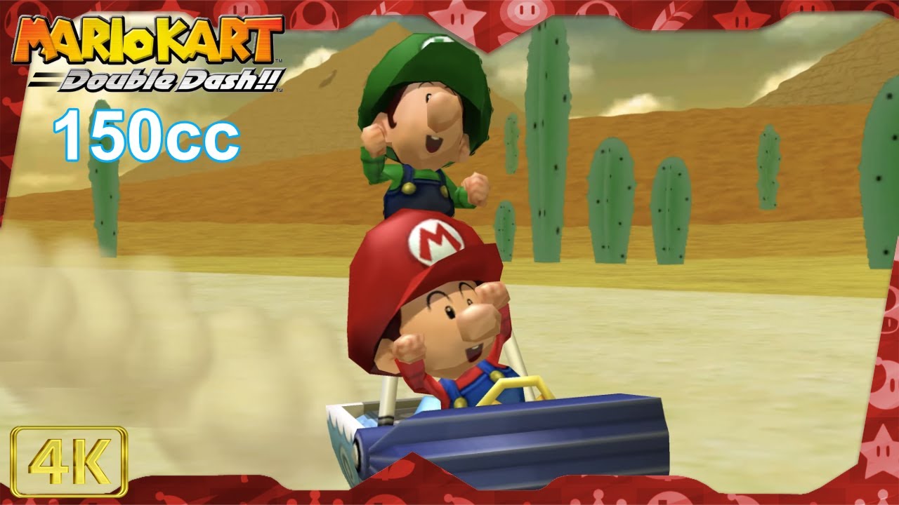Mario Kart: Double Dash!! for Gamecube ⁴ᴷ Full Playthrough (All Cups 150cc, Baby Mario & Baby Luigi)