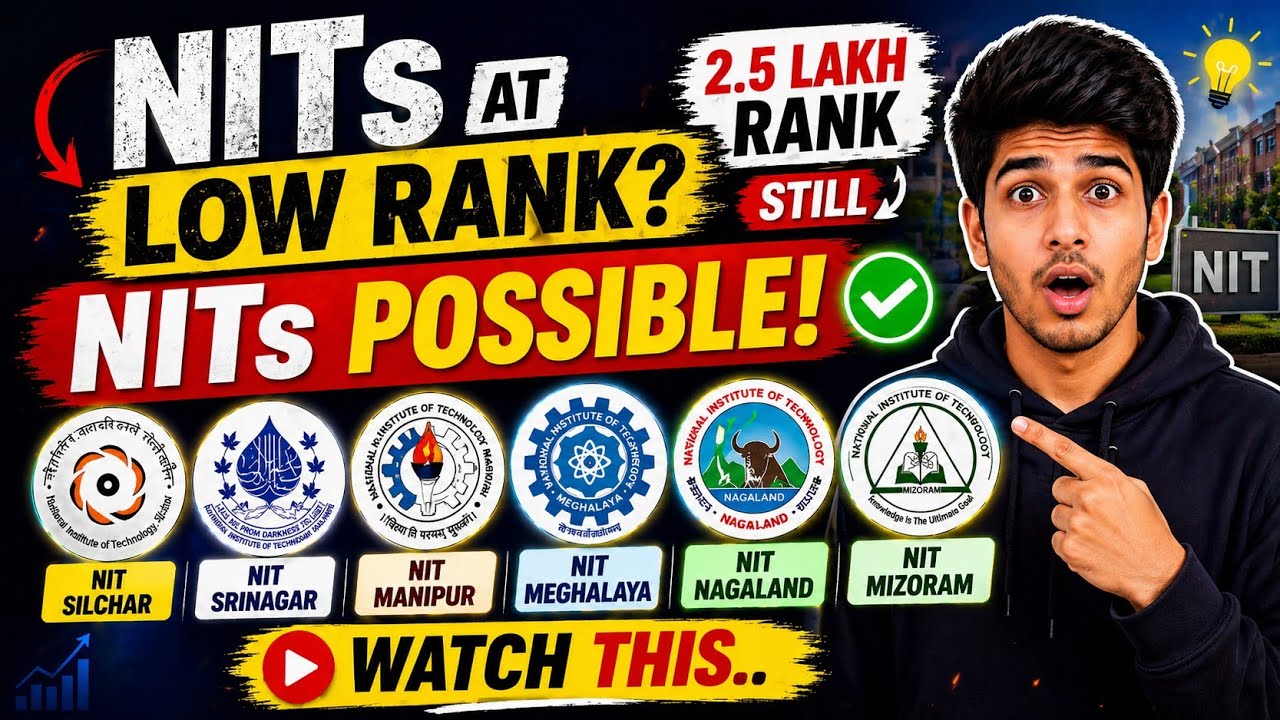 Hidden NIT Options at Low Rank (2.5 Lakh Rank Guide) 🤯