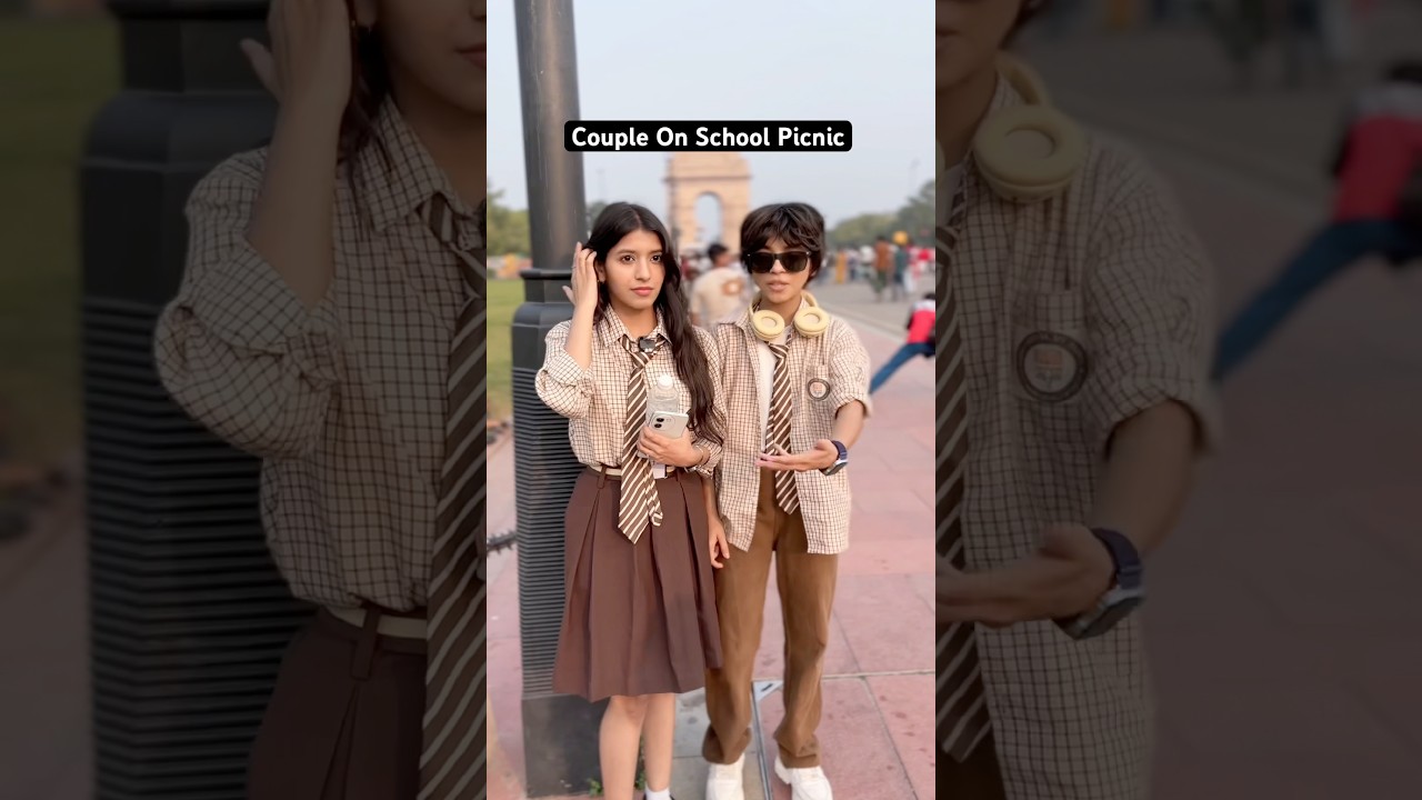 Couple On School Picnic 😁 #viralshort #comedy #school #couple