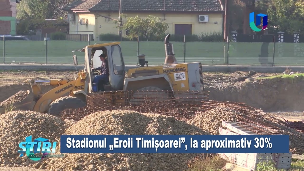 Stadionul „Eroii Timișoarei”, la aproximativ 30%