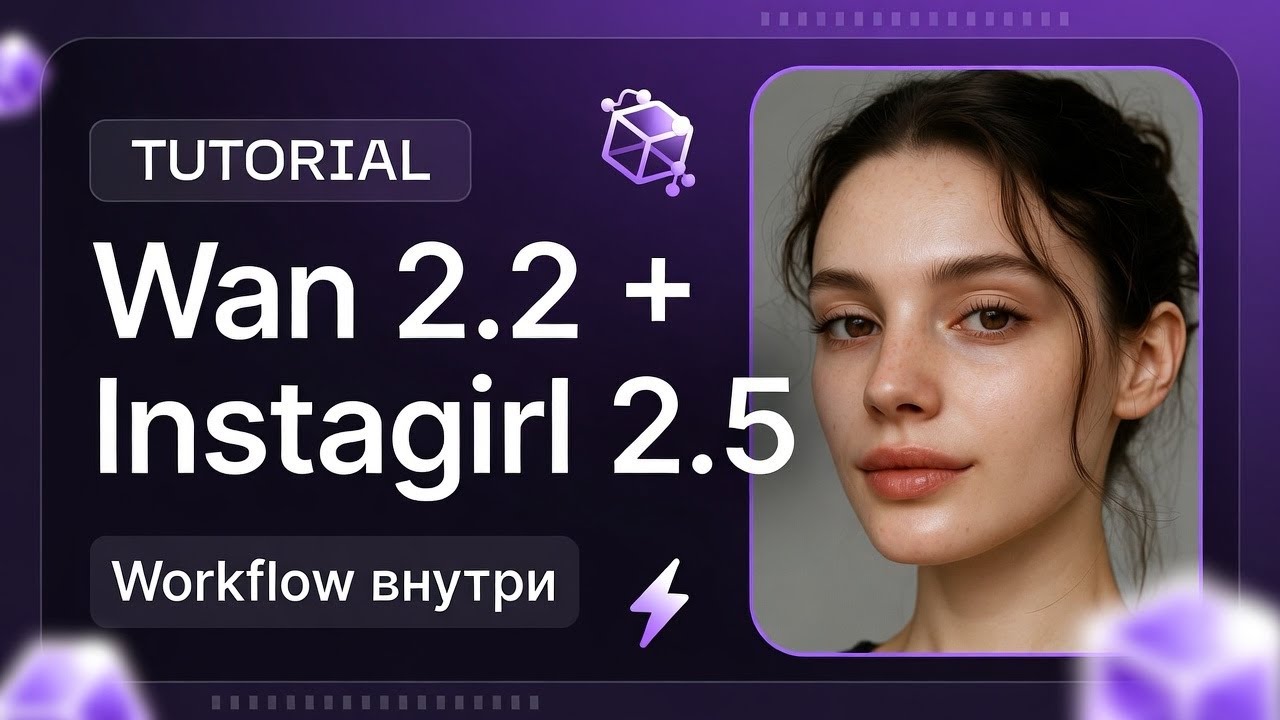 Создай свою AI модель на WAN 2.2 и Instagirl 2.5 в ComfyUI!