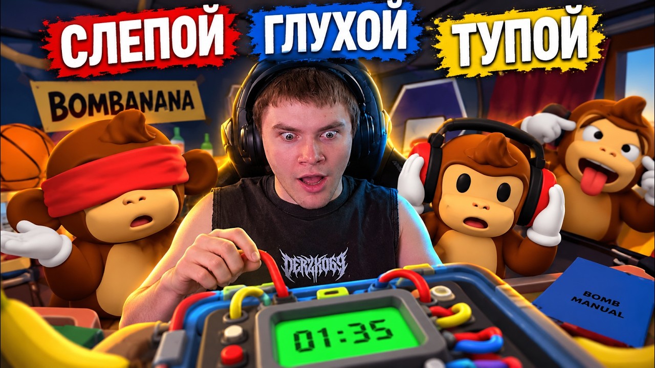 СЛЕПОЙ,  ГЛУХОЙ и НЕМОЙ / ДЕРЗКО ПЫТАЕТСЯ ОБЕЗВРЕДИТЬ БОМБУ в BOMBANANA!