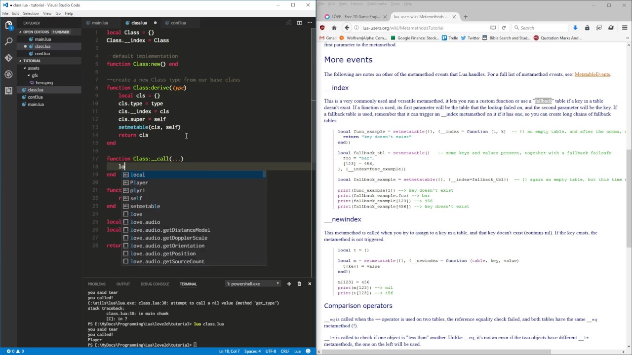 Love2D Tutorial EP4: A Class Module to rule them all