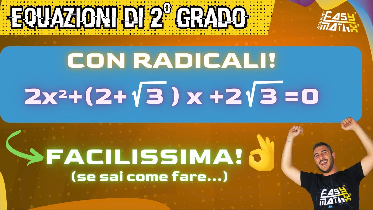EQUAZIONI DI 2° GRADO CON RADICALI, ESERCIZI ... CON QUESTO TRUCCHETTO NON SARANNO PIÚ UN PROBLEMA!!