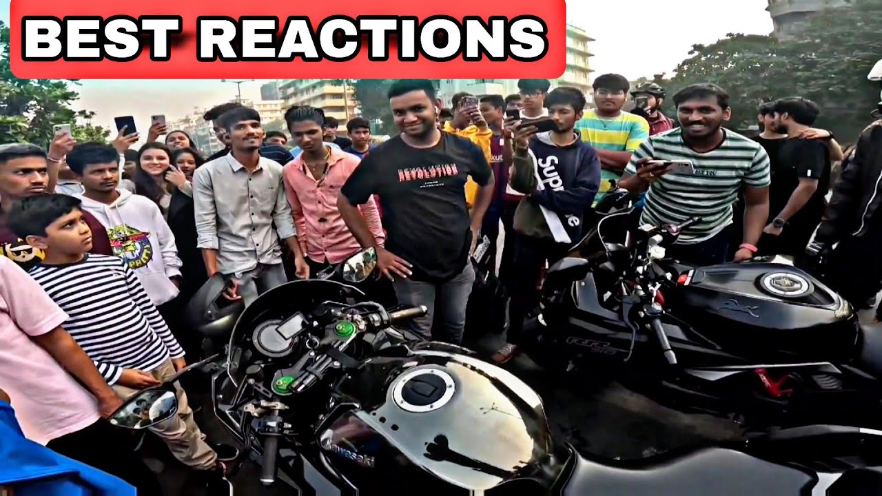 BEST KAWASAKI NINJA H2 Public Reactions | GIRLS REACTION 😍|MARINE DRIVE 2022