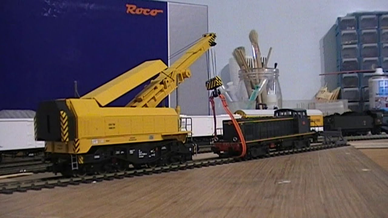Trains miniatures - Grue ferroviaire Roco EDK 750 digital sound