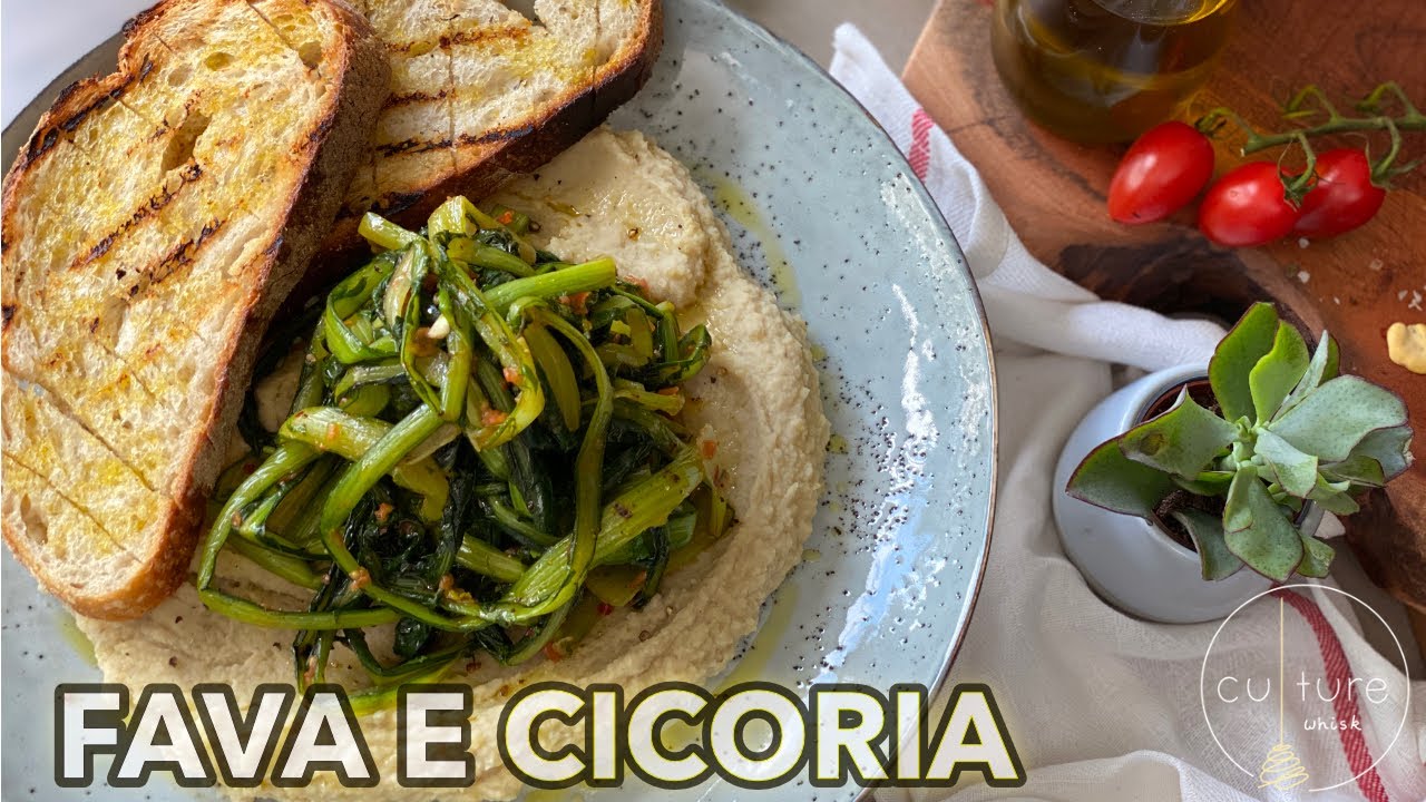 FAVA E CICORIA | VEGAN APULIAN DISH | CREAMED FAVA BEANS & GRILLED CHICORY | THE ULTIMATE CHILI OIL