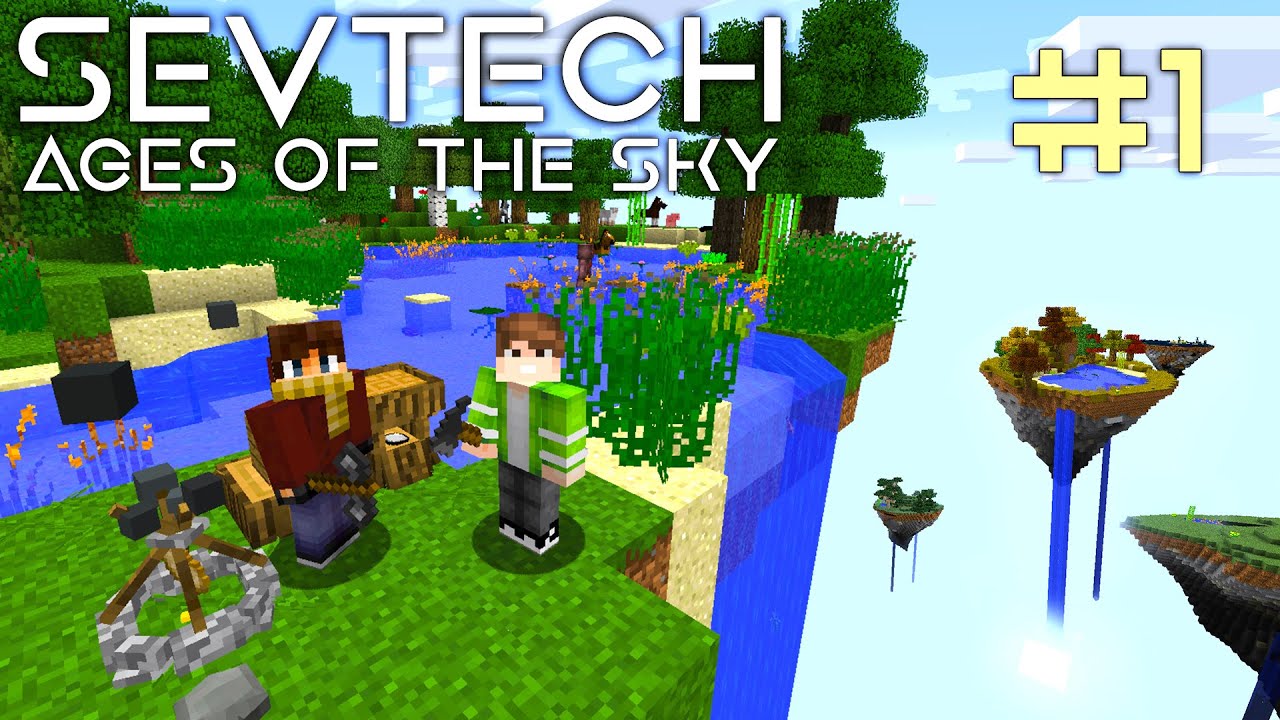 SevTech: Ages of the Sky #1 Севтеч Но на СкайБлоке! Выживание в Майнкрафт с модами!