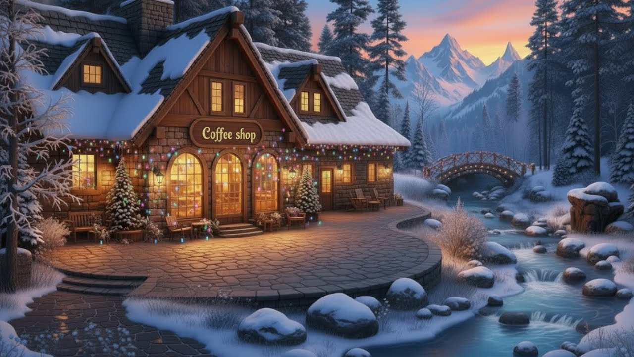 Warm Winter Jazz Coffee Shop Ambience ☕ Relaxing Jazz Music for Work, Study & Focus
