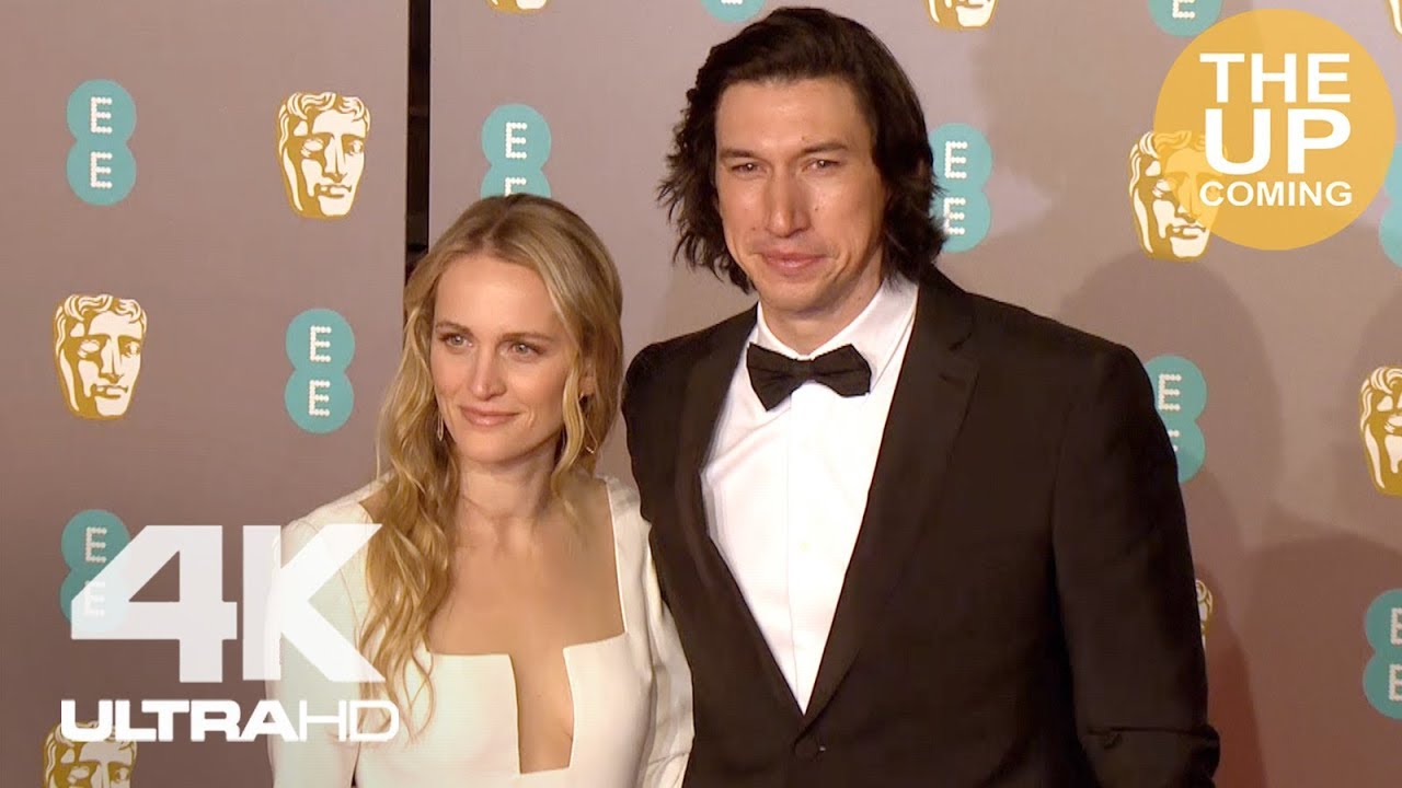Adam Driver and Joanne Tucker at BAFTAs: Arrival, red carpet, photocall for BlacKkKlansman