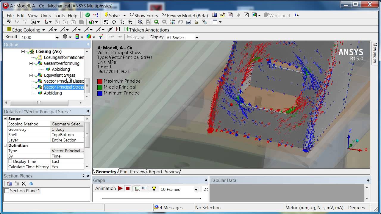 CADFEM Tutorial No.25 – Visualization of results in ANSYS® Workbench™