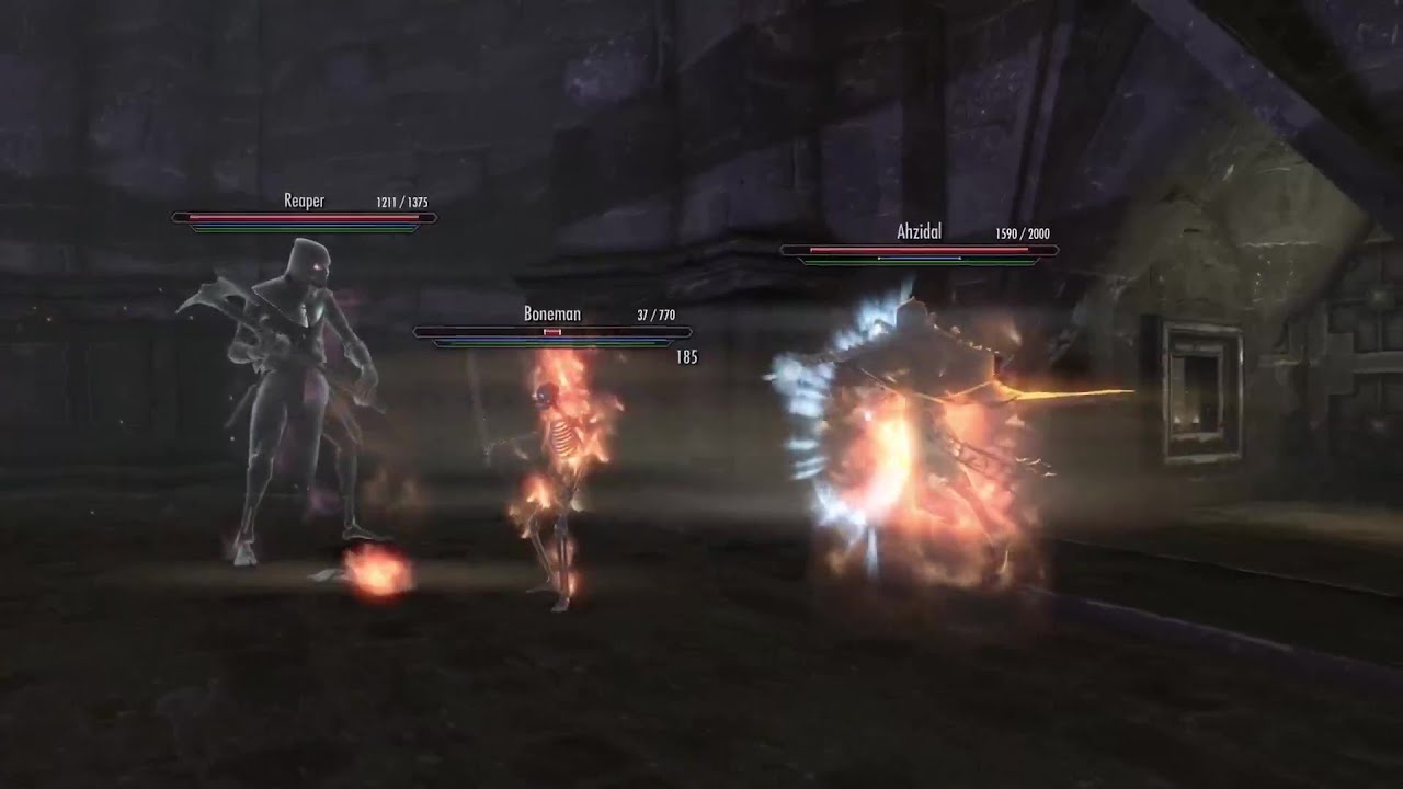 Skyrim Battles - The Reaper vs. Gargoyle, Ralis, Frea, Draugr Deathlord, and Ahzidal