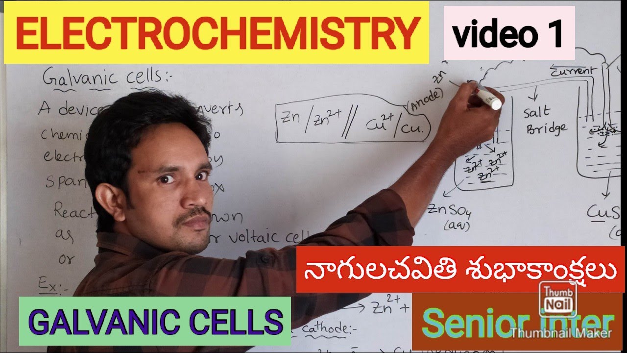 GALVANIC CELL ( DANIELL CELL)  ELECTROCHEMISYRY part _1. Senior inter chemistry.