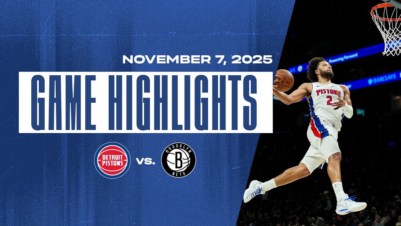 Pistons Win 5th Straight to Open NBA Cup Play | Highlights vs Brooklyn Nets #nba #pistons
