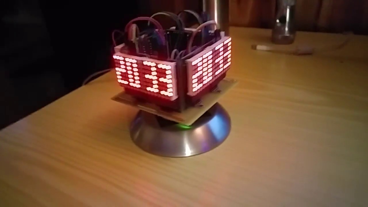 Horloge / R&eacute;veil 360&deg; - Matrices LED MAX7912 - Arduino NANO