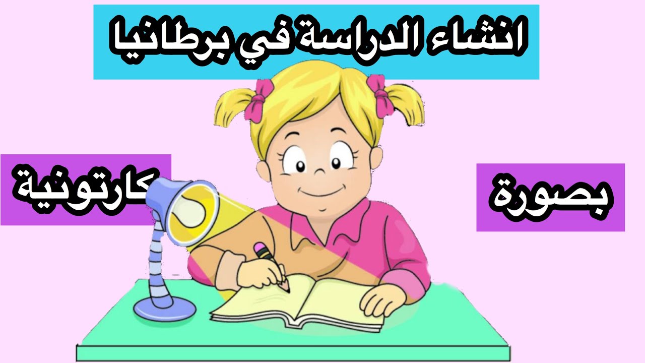 انكليزي للصف السادس الاعدادي انشاء يونت ٣ الدراسة في برطانيا Studying in Britain  بصورة كارتونية