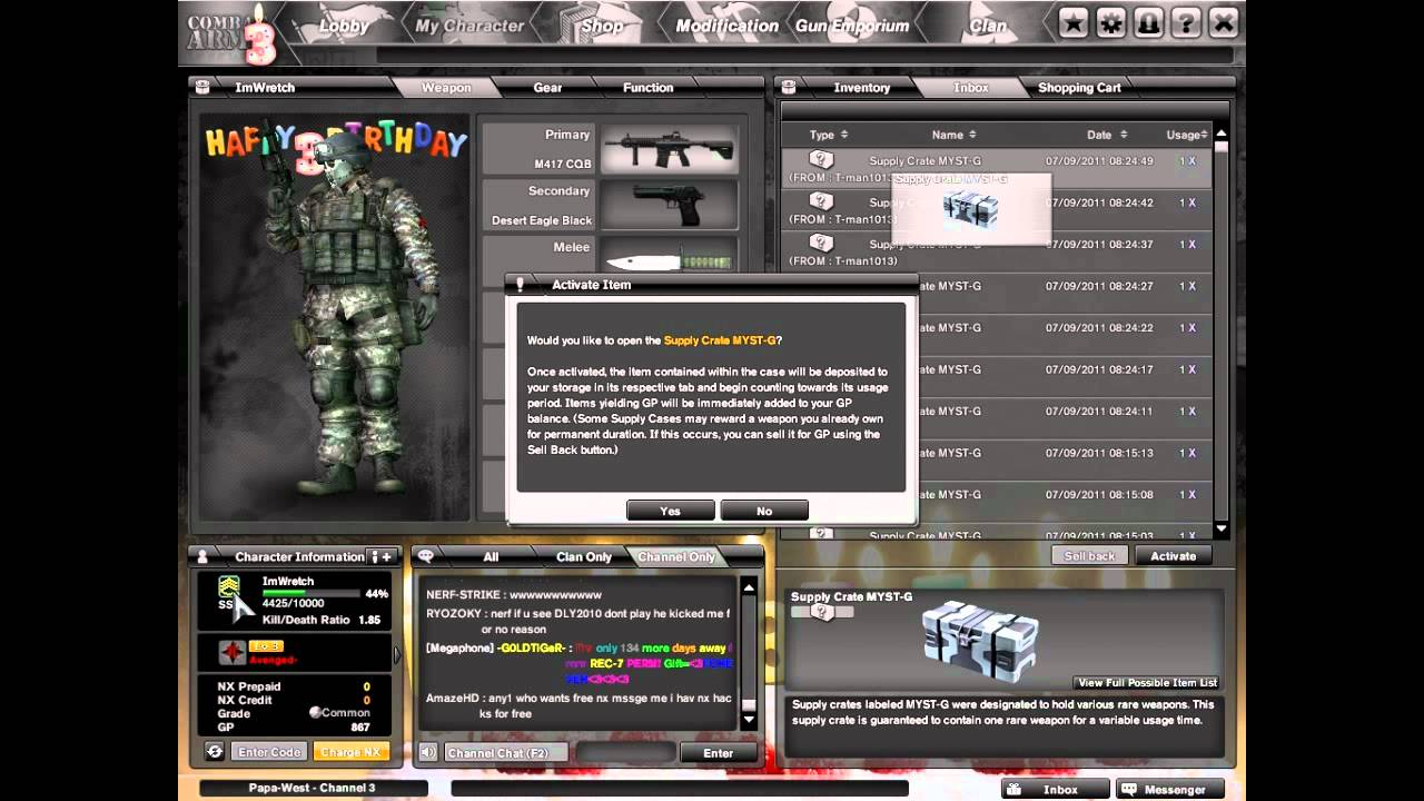 Combat Arms | Opening 115 Myst-G Crates! Youtube Record!