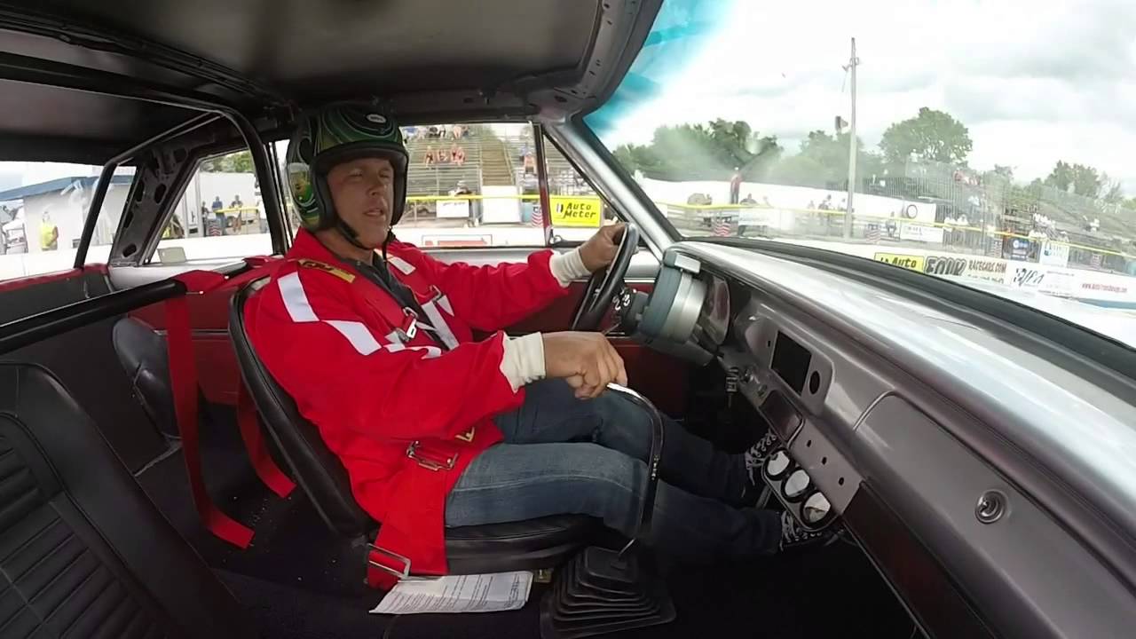 Kenneth Phillips Silver Streak slamming some gears at Meltdown Drags 2015