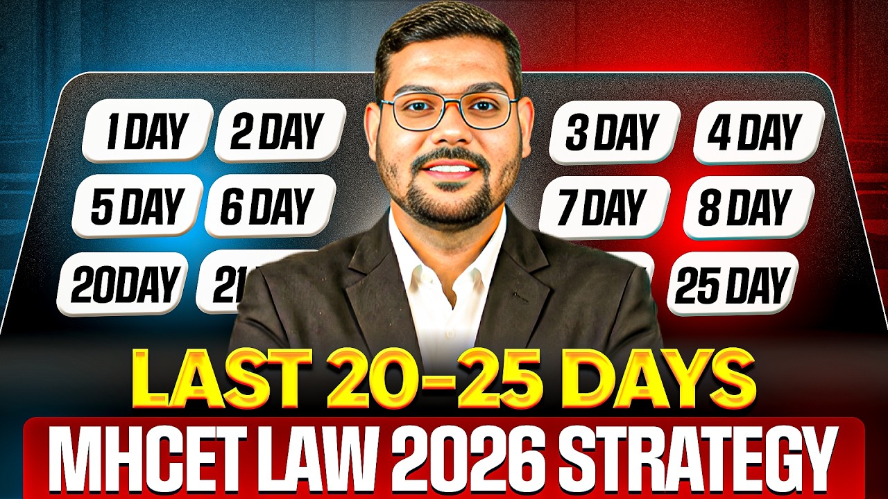 MH CET Law 2026: 20 Days Strategy to Crack 5 Year LLB | Full Study Plan + Tips
