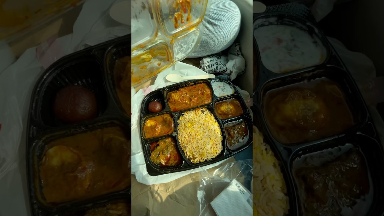 ₹350 ka thali train me! Online Order delivery #foodblogging #streetfood #shorts