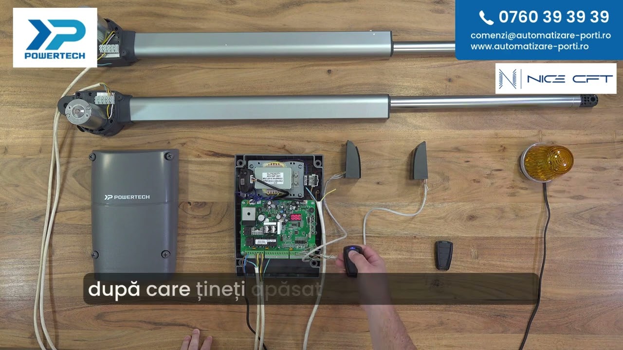 Programare automatizare poarta batanta Powertech PW200