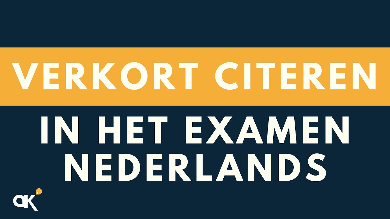 Verkort citeren in het examen Nederlands