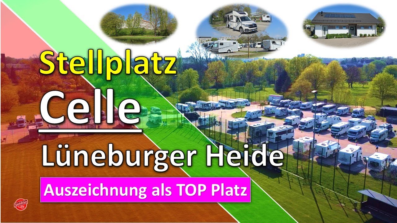 Top Wohnmobilstellplatz in Celle (Lüneburger Heide). Ausgezeichnet und in zentraler Lage.