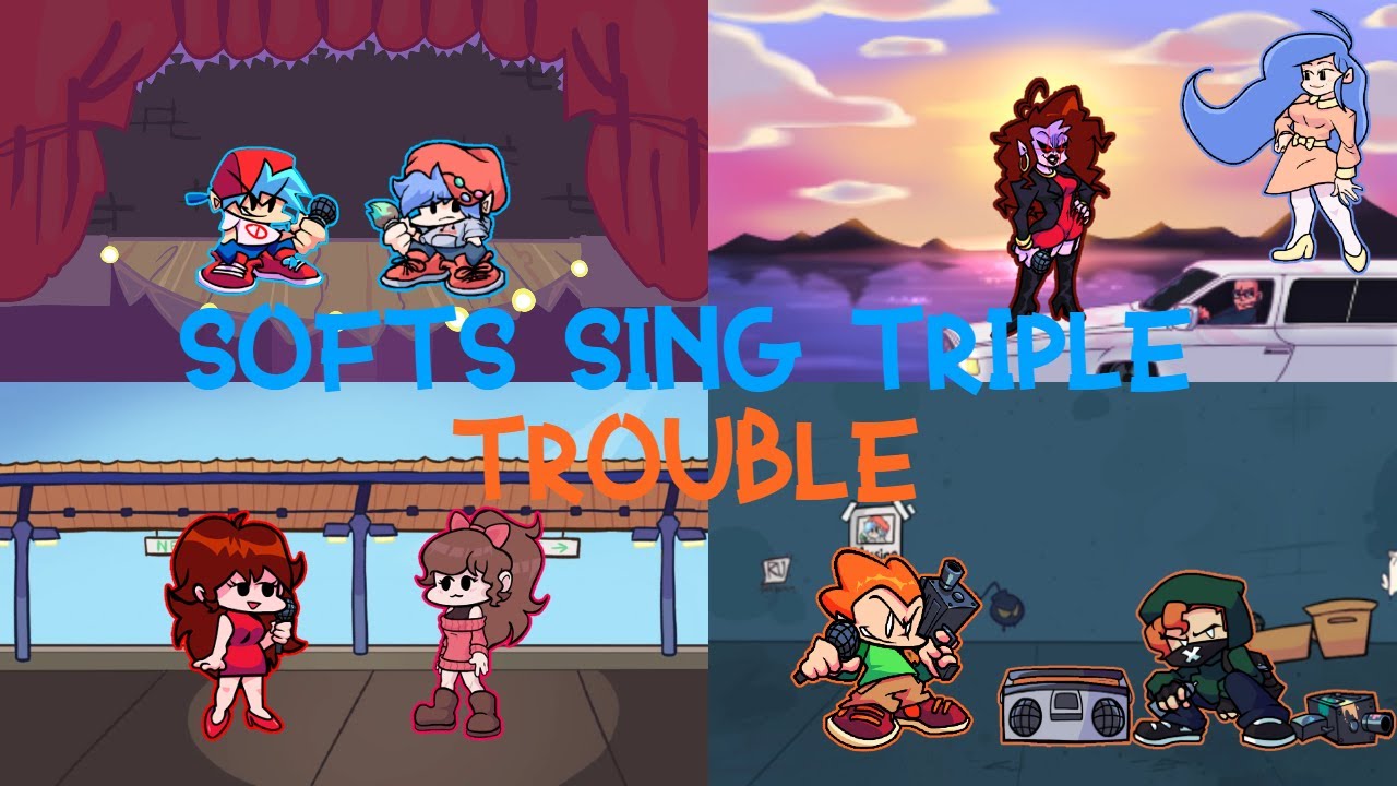Triple Trouble but is Softs vs Originals (Remastered) - FNF Cover