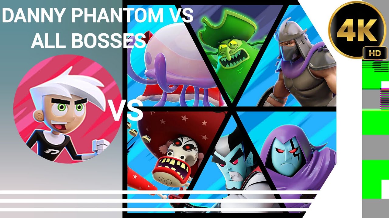 Nickelodeon All-Star Brawl 2 Danny Phantom vs All Bosses (Hardest)